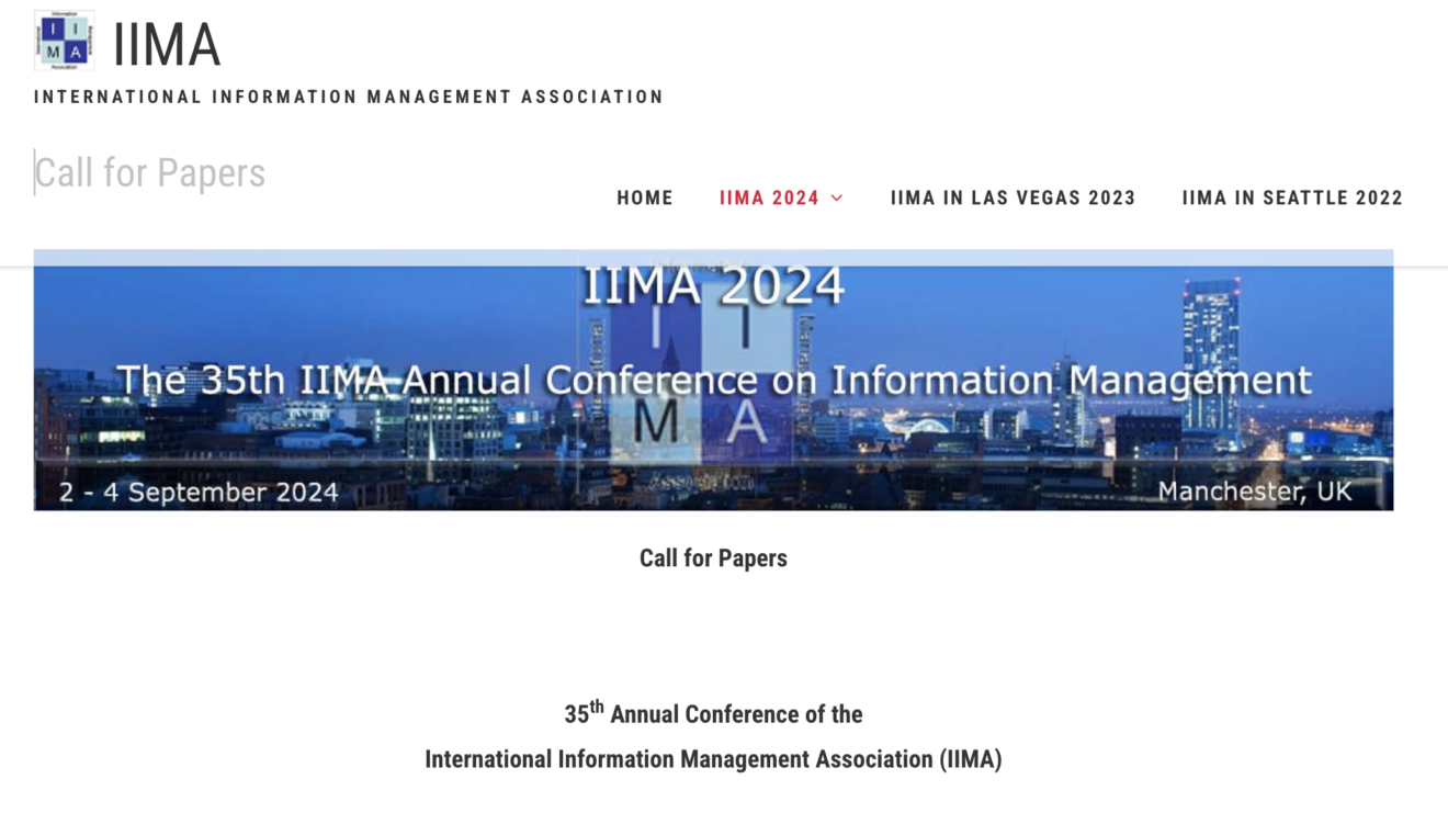 論文募集：International Information Management Association第35回年次大会
